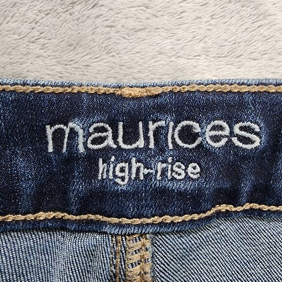 Maurices Jeans Womens 4 Blue Dark Wash High Rise Jegging Stretch Denim Skinny - Picture 4 of 12